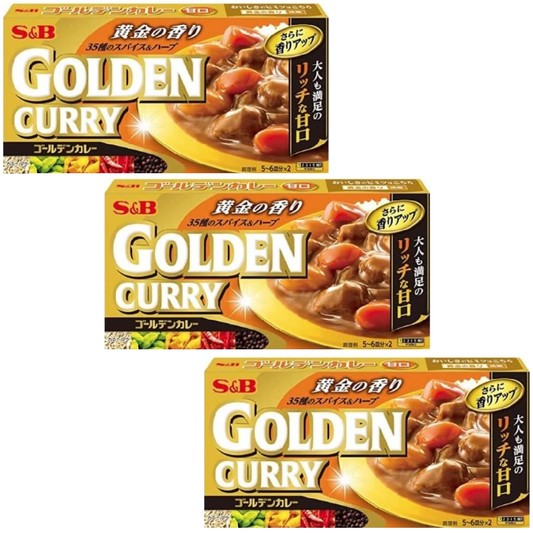 エスビー食品 ゴールデンカレー 甘口 198g×3個