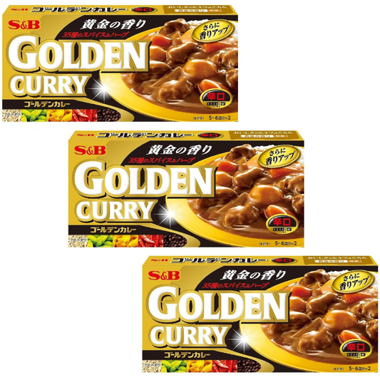 エスビー食品 ゴールデンカレー 辛口 198g × 3個