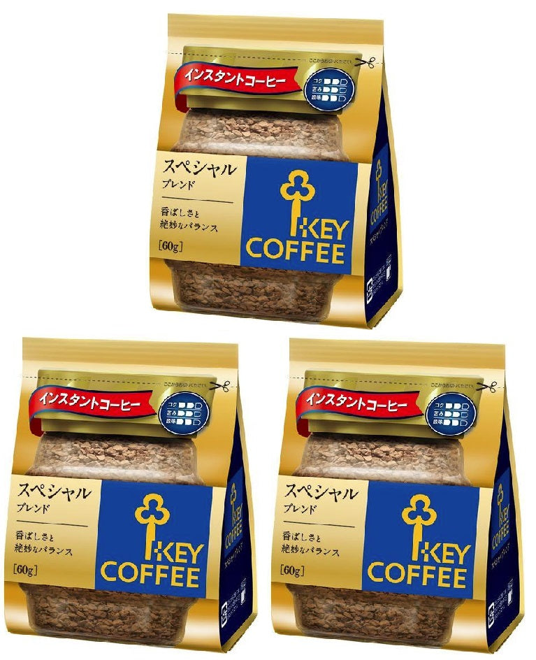 キーコーヒー インスタントコーヒー スペシャルブレンド 詰め替え用 60g×3袋