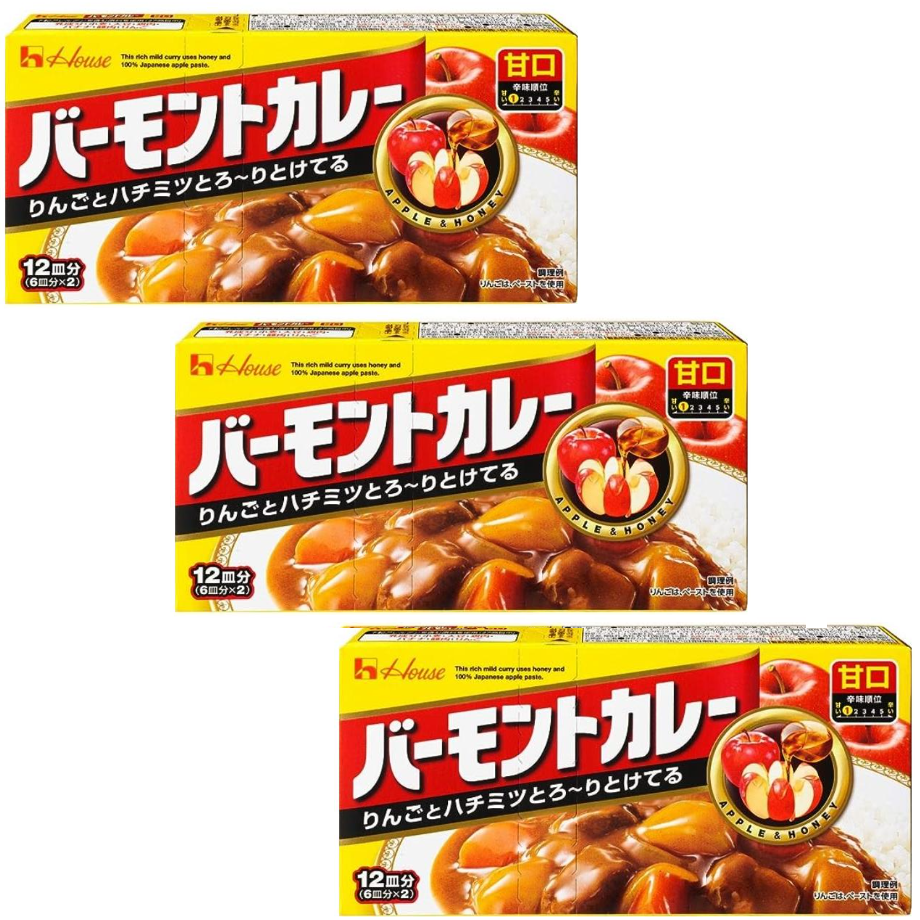 ハウス バーモントカレー 甘口 230g × 3個