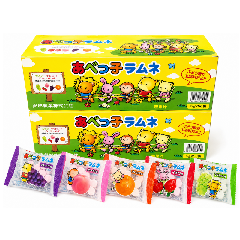 Puchi　あべっ子ラムネ　１００袋（１袋ごとに賞味期限付き）